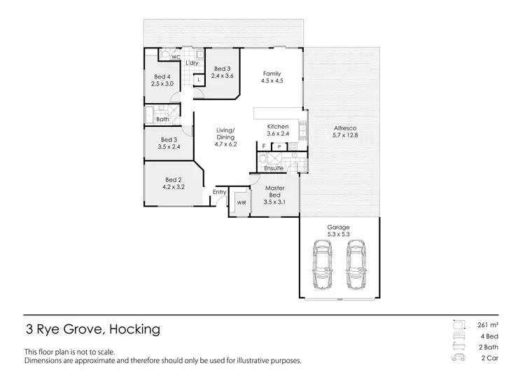 Floorplan of Homely house listing, 3 Rye Grove, Hocking WA 6065