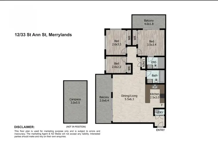 Floorplan of Homely apartment listing, 12/33-35 St. Ann Street, Merrylands NSW 2160