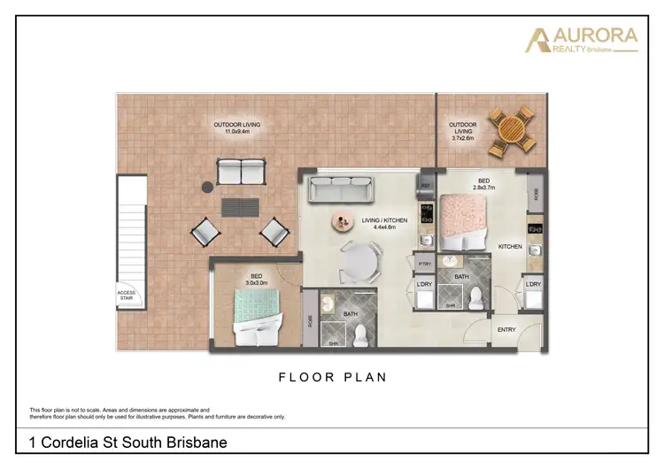 Floorplan of Homely apartment listing, 30406/1 Cordelia Street, South Brisbane QLD 4101