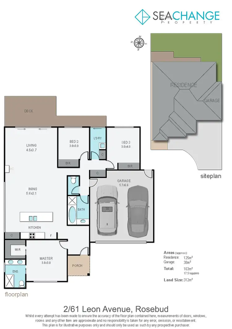 Floorplan of Homely house listing, 2/61 Leon Avenue, Rosebud VIC 3939
