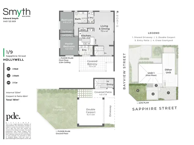 Floorplan of Homely townhouse listing, 1/9 Sapphire Street, Hollywell QLD 4216