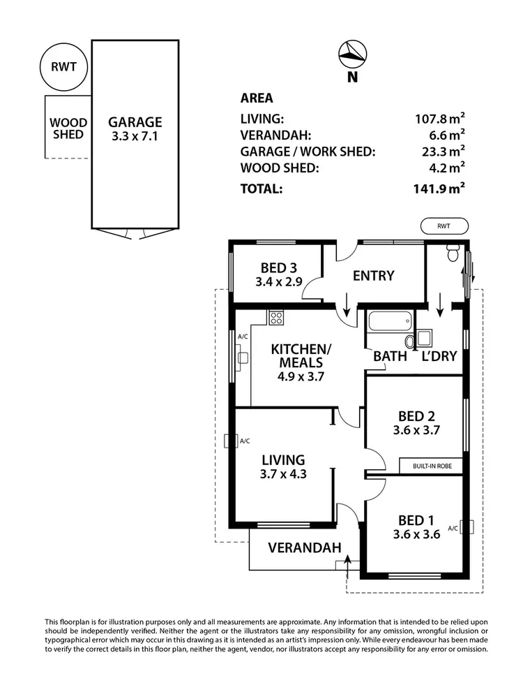 Floorplan of Homely house listing, 3 Fennell Avenue, Strathalbyn SA 5255