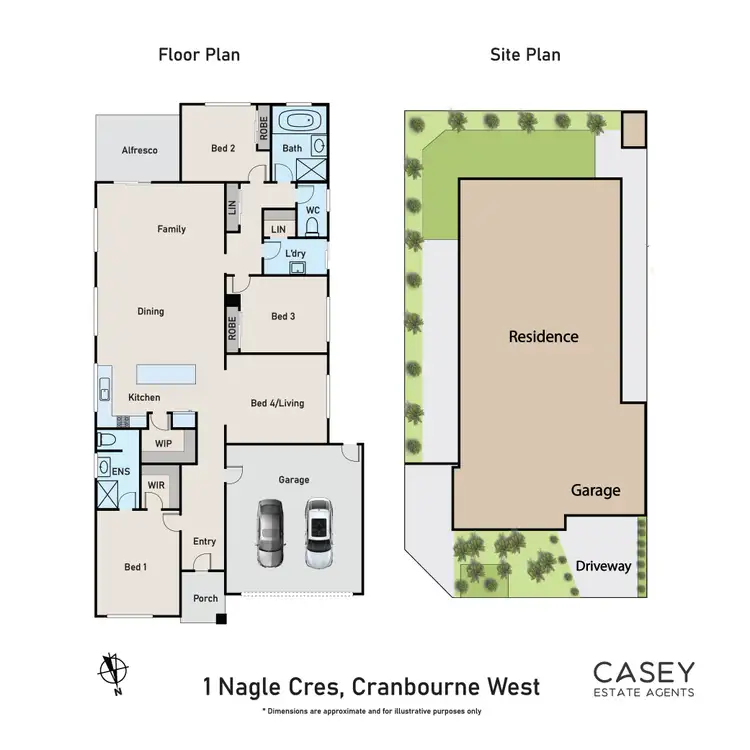 Floorplan of Homely house listing, 1 Nagle Crescent, Cranbourne West VIC 3977