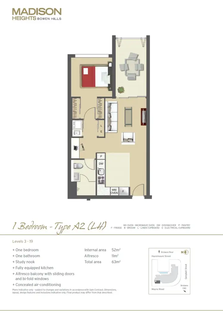Floorplan of Homely apartment listing, 1908/35 Campbell Street, Bowen Hills QLD 4006