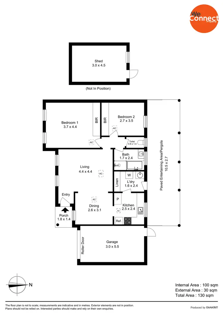 Floorplan of Homely unit listing, 1/25 Diosma Drive, Morphett Vale SA 5162