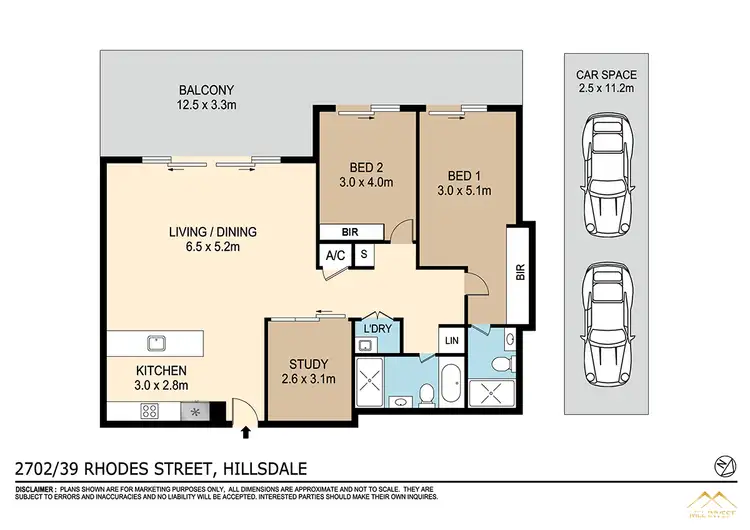 Floorplan of Homely apartment listing, 2702/39 Rhodes Street, Hillsdale NSW 2036