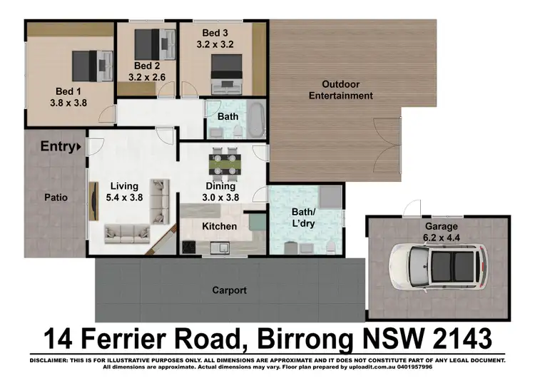 Floorplan of Homely house listing, 14 Ferrier Road, Birrong NSW 2143