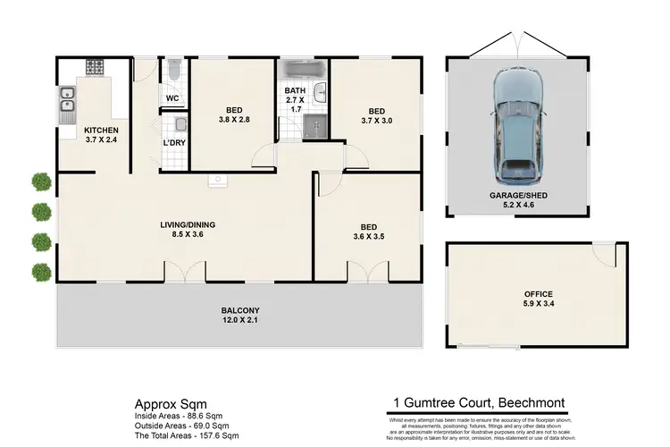 Floorplan of Homely house listing, 1 Gumtree Court, Beechmont QLD 4211