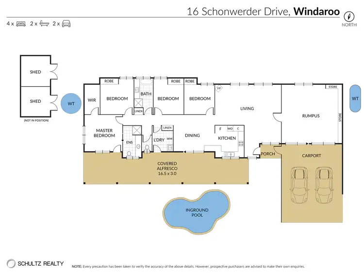 Floorplan of Homely house listing, 16 Schonwerder Drive, Windaroo QLD 4207