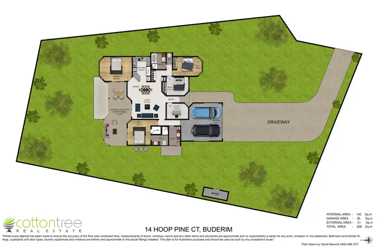 Floorplan of Homely house listing, 14 Hoop Pine Court, Buderim QLD 4556