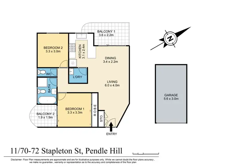 Floorplan of Homely unit listing, 11/70-72 Stapleton Street, Pendle Hill NSW 2145