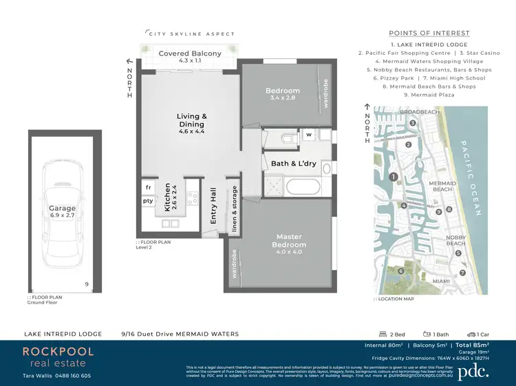 Floorplan of Homely unit listing, 9/16 Duet Drive, Mermaid Waters QLD 4218