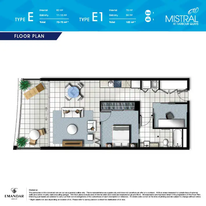 Floorplan of Homely apartment listing, 310/2 East Quay Drive, Biggera Waters QLD 4216
