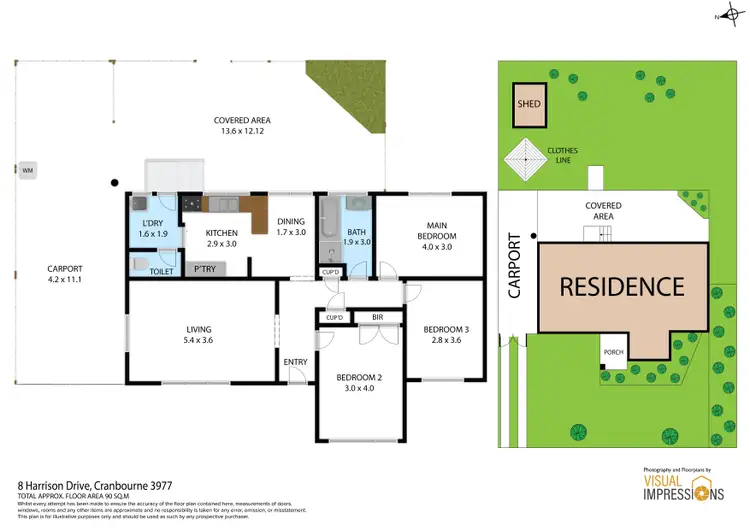 Floorplan of Homely house listing, 8 Harrison Drive, Cranbourne VIC 3977