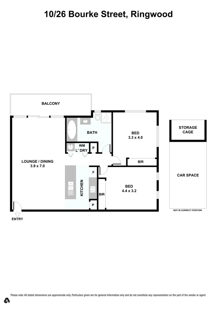 Floorplan of Homely apartment listing, 10/26 BOURKE STREET, Ringwood VIC 3134