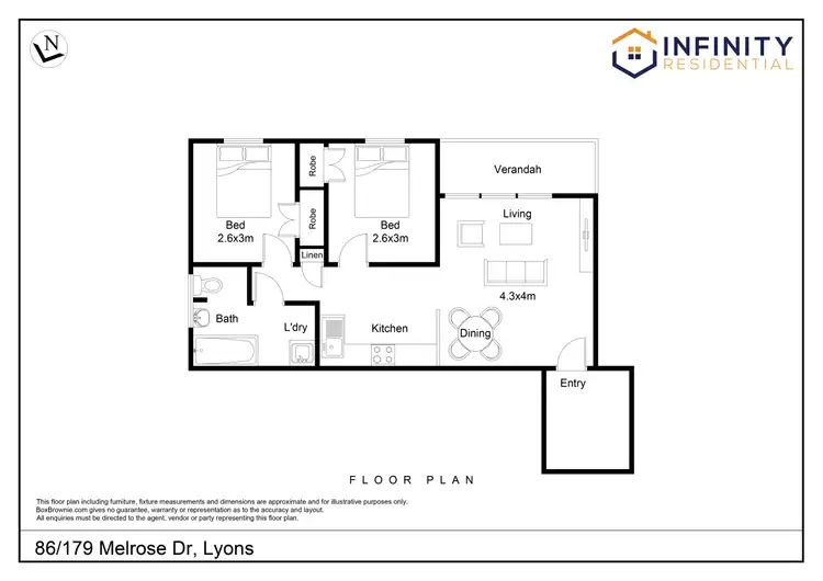 Floorplan of Homely apartment listing, 86/179 Melrose Drive, Lyons ACT 2606