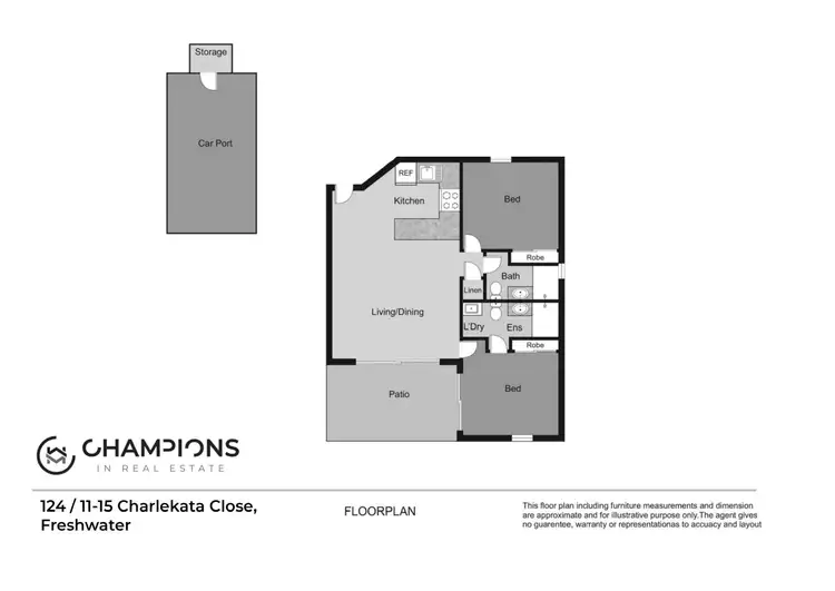 Floorplan of Homely unit listing, 124/11-15 Charlekata Close, Freshwater QLD 4870