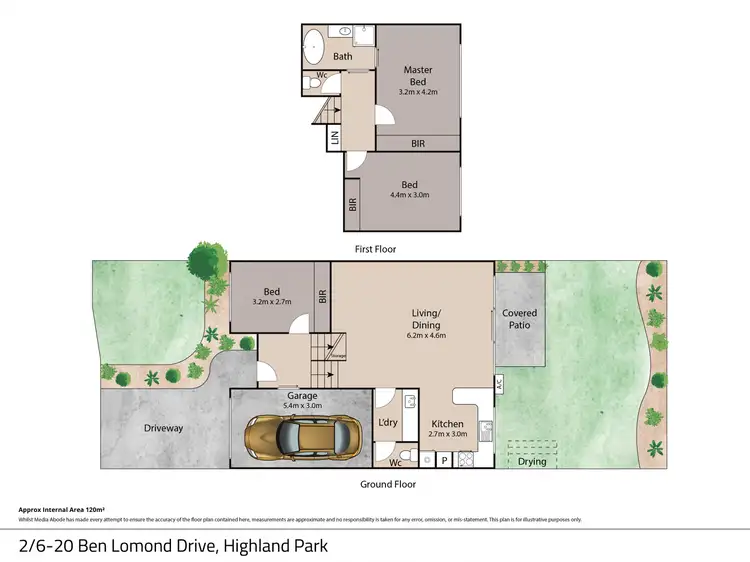 Floorplan of Homely townhouse listing, 2/6-20 Ben Lomond Drive, Highland Park QLD 4211