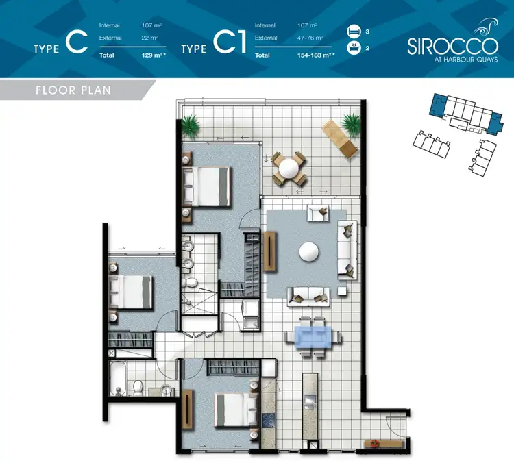 Floorplan of Homely apartment listing, 102/3 Compass Drive, Biggera Waters QLD 4216