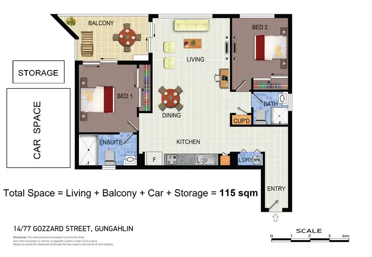 Floorplan of Homely apartment listing, 14/77 Gozzard Street, Gungahlin ACT 2912