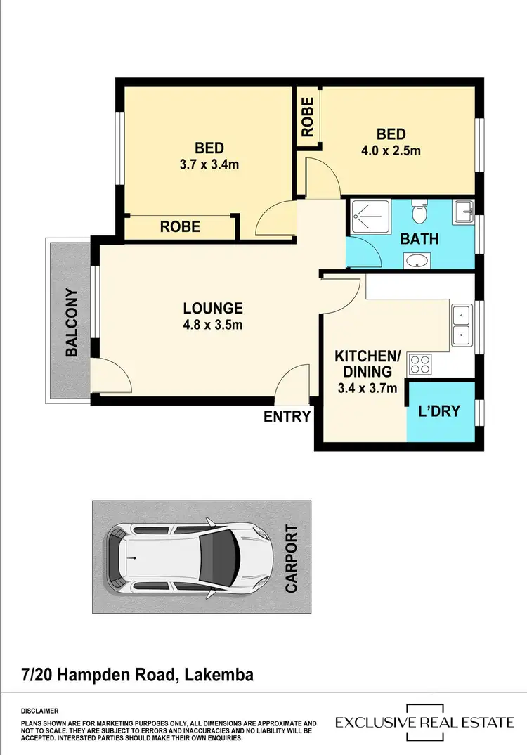 Floorplan of Homely unit listing, 7/20 Hampden Road, Lakemba NSW 2195
