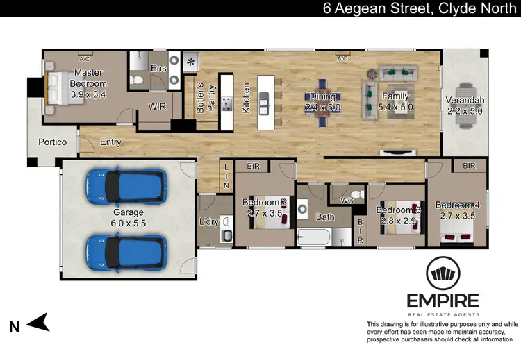 Floorplan of Homely house listing, 6 Aegean Street, Clyde North VIC 3978