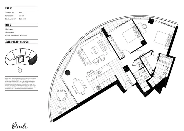 Floorplan of Homely apartment listing, 907/1 Oracle Boulevard, Broadbeach QLD 4218