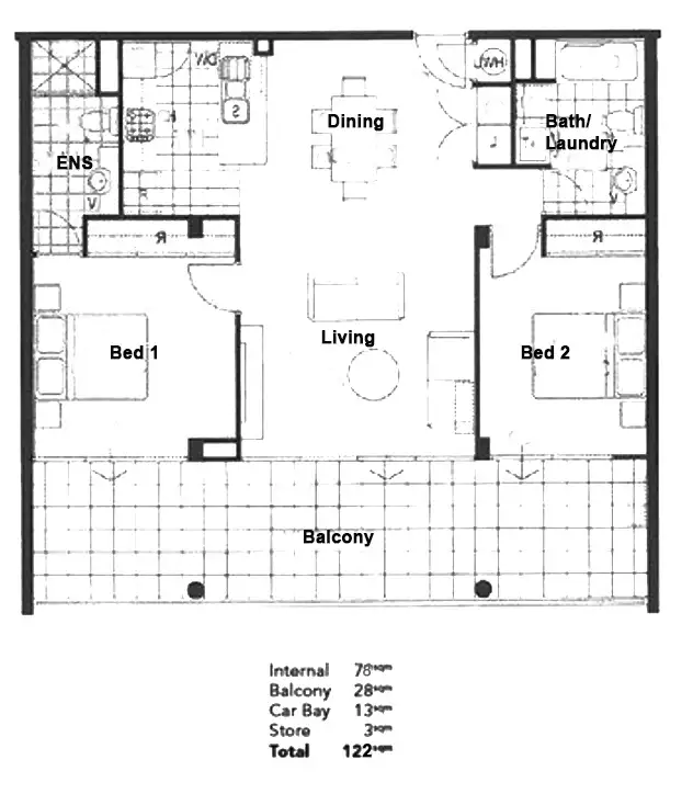 Floorplan of Homely apartment listing, 39/118 Adelaide Terrace, East Perth WA 6004