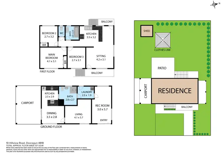Floorplan of Homely house listing, 10 Hillview Road, Deeragun QLD 4818