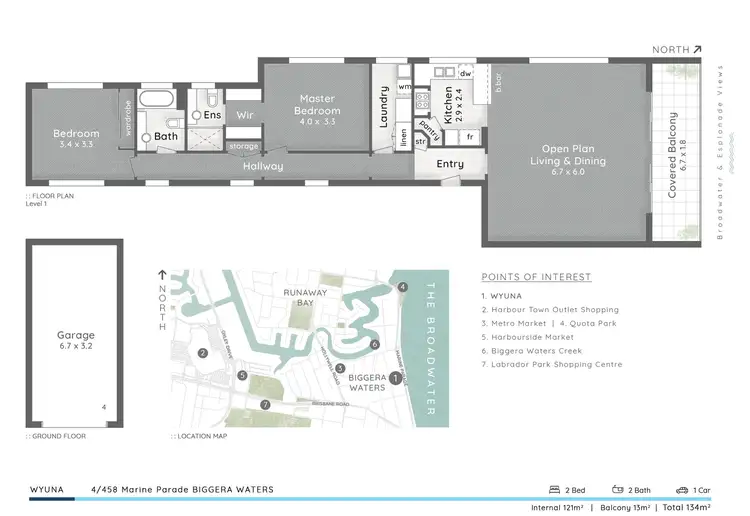 Floorplan of Homely apartment listing, 4/458 Marine Parade, Biggera Waters QLD 4216