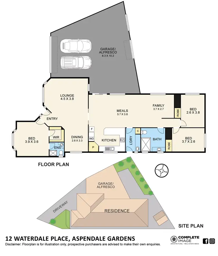 Floorplan of Homely house listing, 12 Waterdale Place, Aspendale Gardens VIC 3195