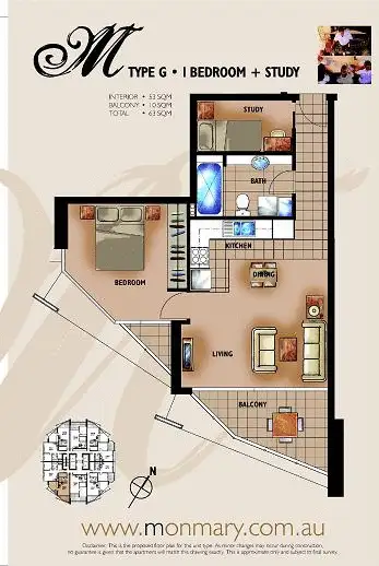 Floorplan of Homely apartment listing, 70 Mary St, Brisbane City QLD 4000