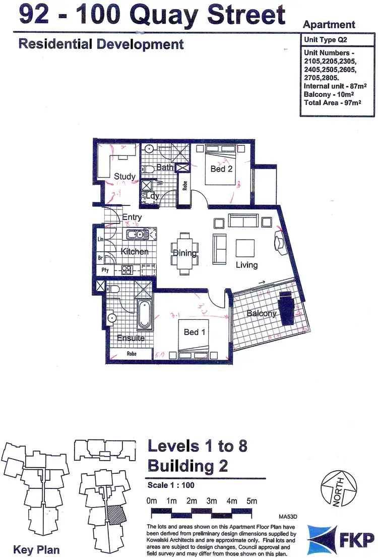 Floorplan of Homely apartment listing, 2805/92 Quay St, Brisbane City QLD 4000