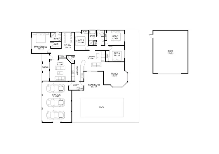 Floorplan of Homely rural property listing, 4 Willovale Drive, Bolwarra Heights NSW 2320