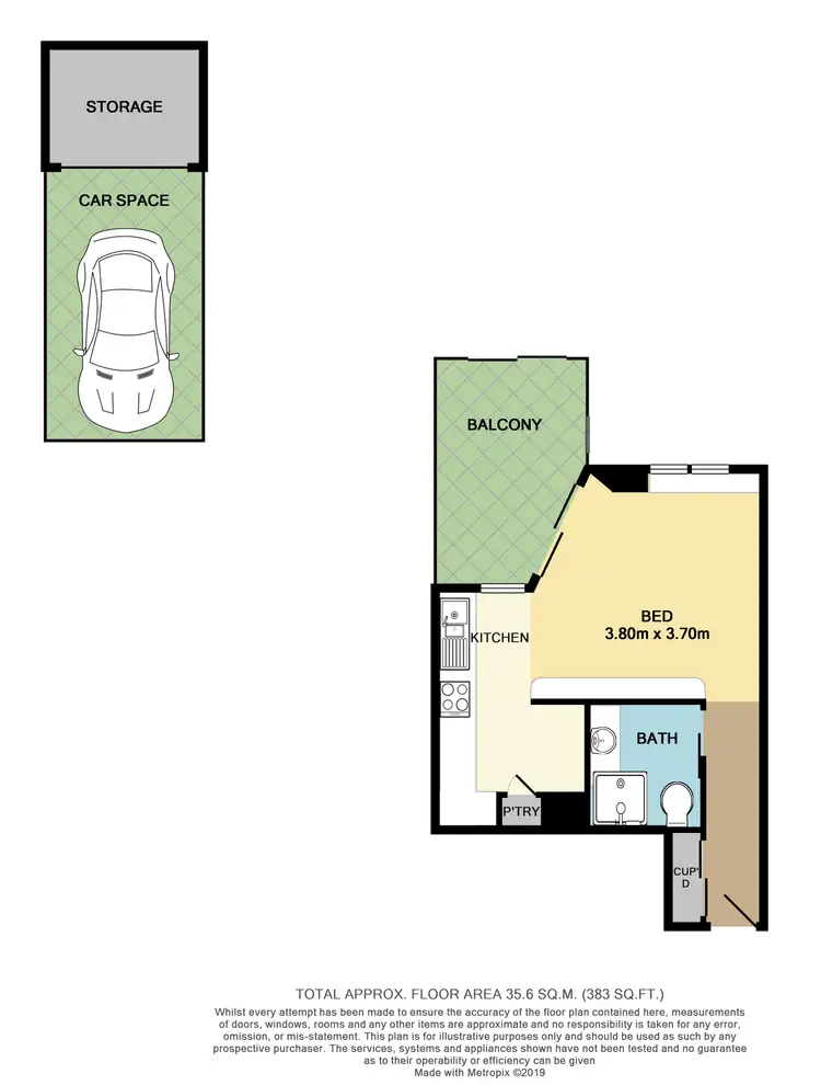 Floorplan of Homely studio listing, 55 Baildon Street, Kangaroo Point QLD 4169