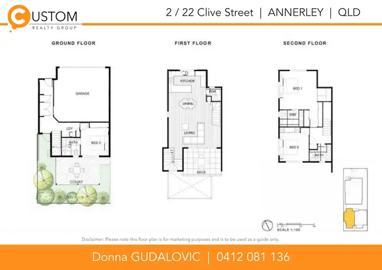 Floorplan of Homely townhouse listing, 2/22 Clive Street, Annerley QLD 4103