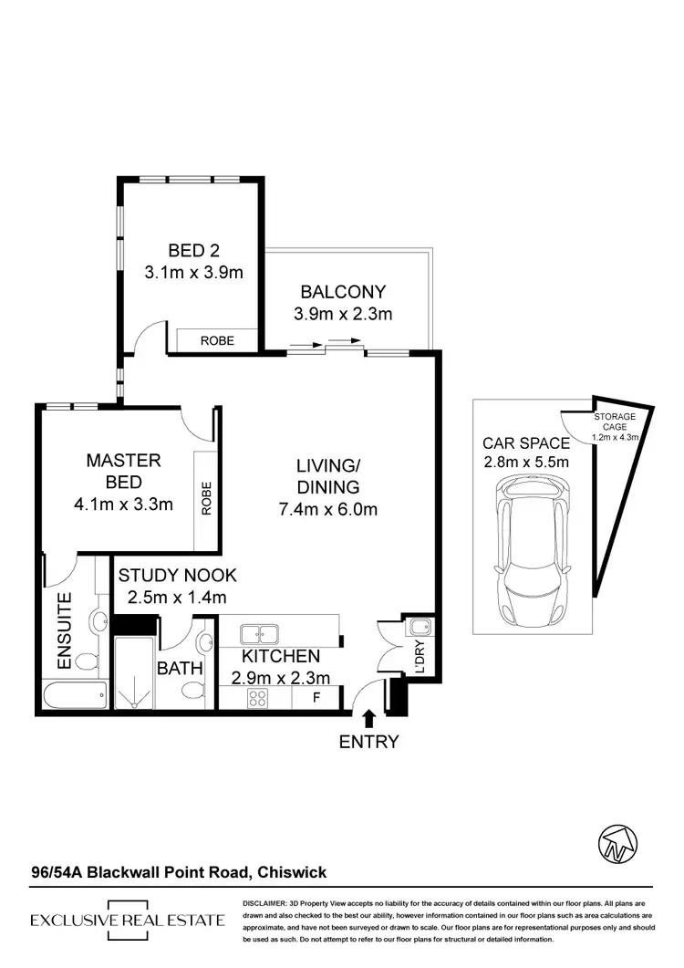 Floorplan of Homely apartment listing, 96/54A Blackwall Point Road, Chiswick NSW 2046