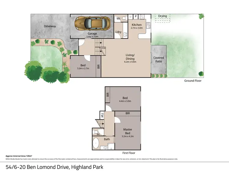 Floorplan of Homely townhouse listing, 54/6-20 Ben Lomond Drive, Highland Park QLD 4211