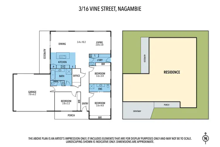 Floorplan of Homely unit listing, 3/16 Vine Street, Nagambie VIC 3608