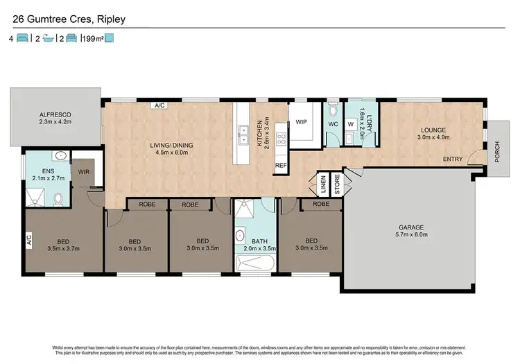 Floorplan of Homely house listing, 26 Gumtree Crescent, Ripley QLD 4306