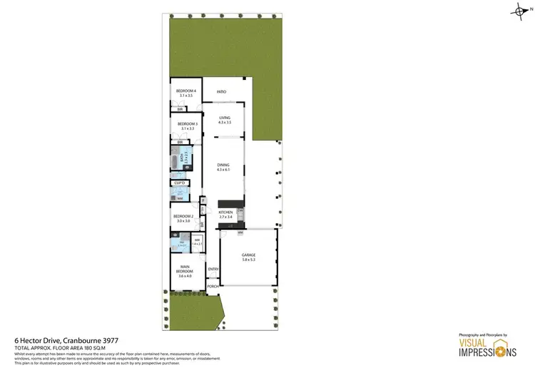 Floorplan of Homely house listing, 6 Hector Drive, Cranbourne VIC 3977