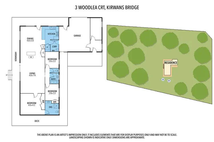 Floorplan of Homely house listing, 3 WOODLEA COURT, Kirwans Bridge VIC 3608