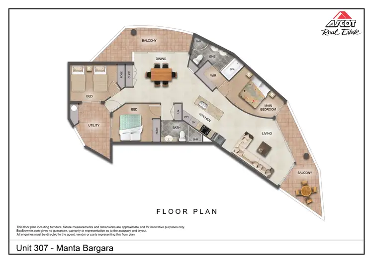 Floorplan of Homely apartment listing, 307/95 Esplanade, Bargara QLD 4670