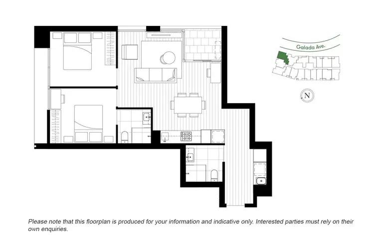 Floorplan of Homely apartment listing, 1014/91 Galada Avenue, Parkville VIC 3052