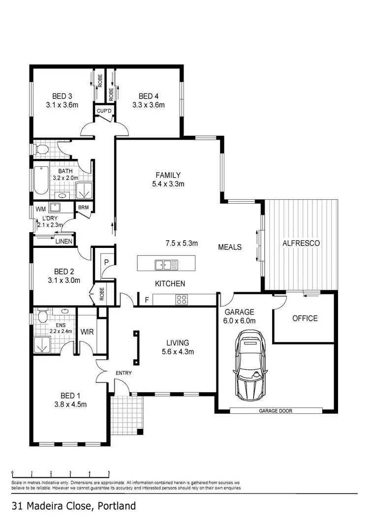 Floorplan of Homely house listing, 31 Madeira Close, Portland VIC 3305