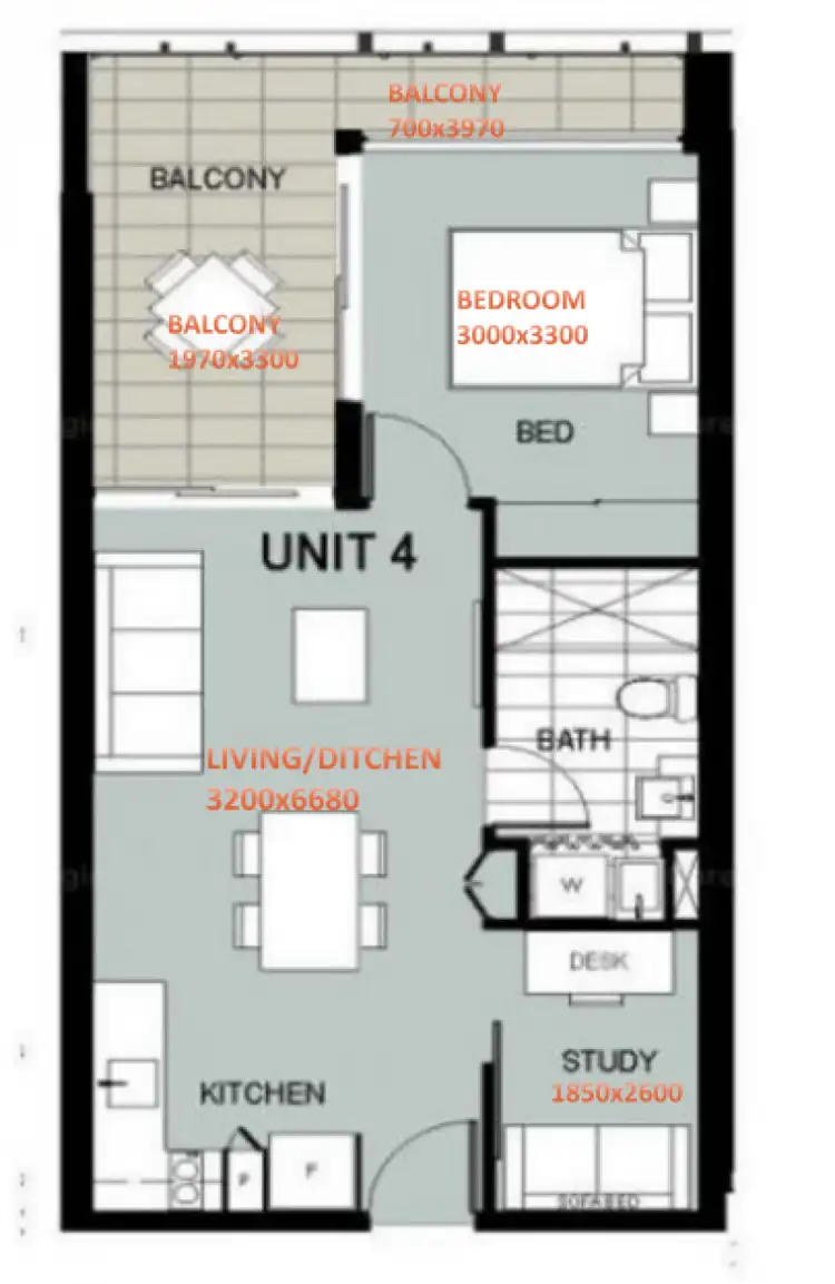 Floorplan of Homely apartment listing, 304/38 High Street, Toowong QLD 4066