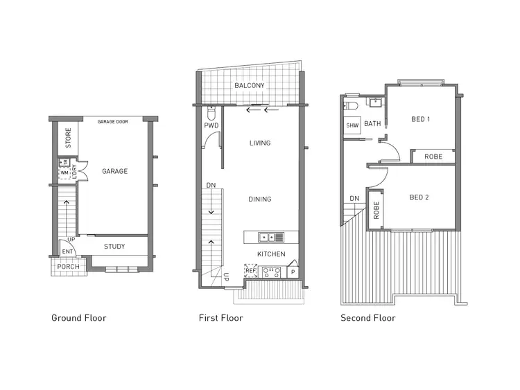 Floorplan of Homely townhouse listing, 2/3 McCracken Avenue, Pascoe Vale VIC 3044