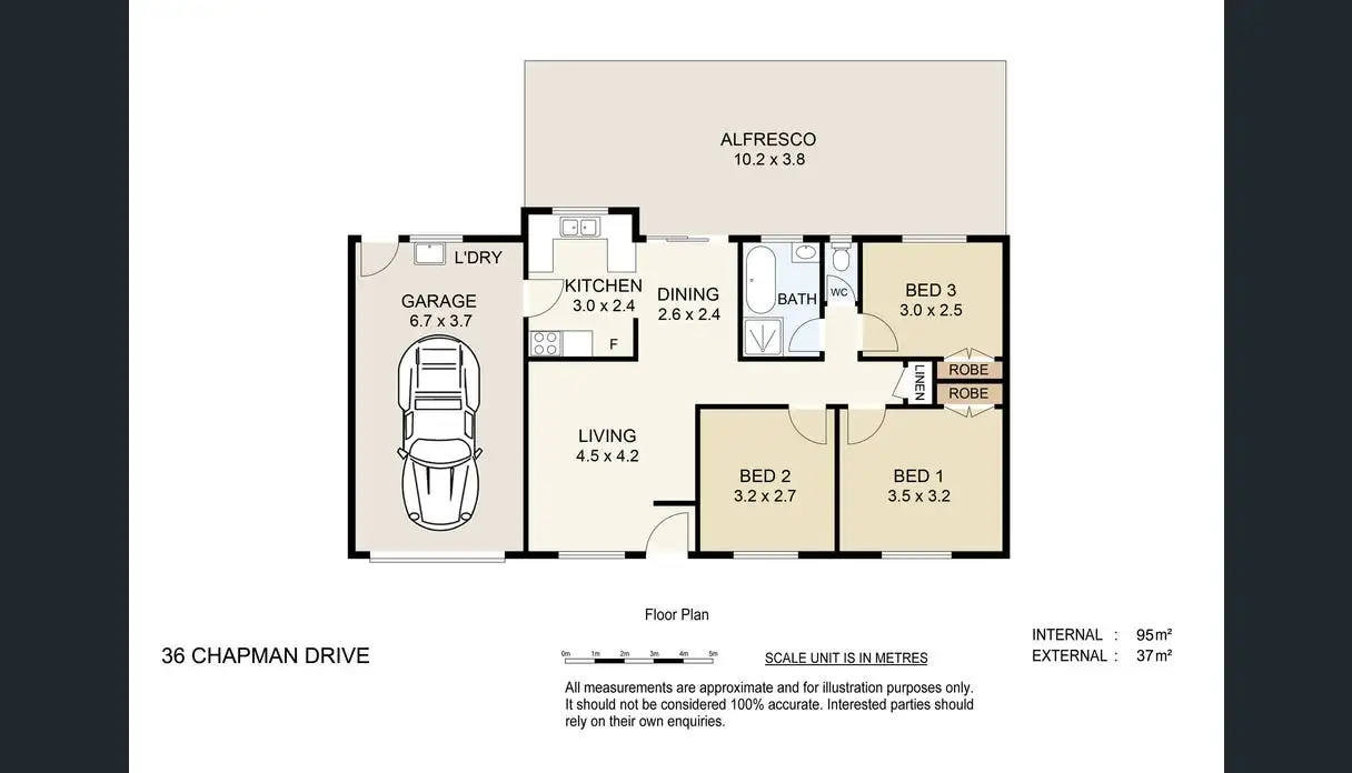 Floorplan of Homely house listing, 36 Chapman Drive, Beenleigh QLD 4207