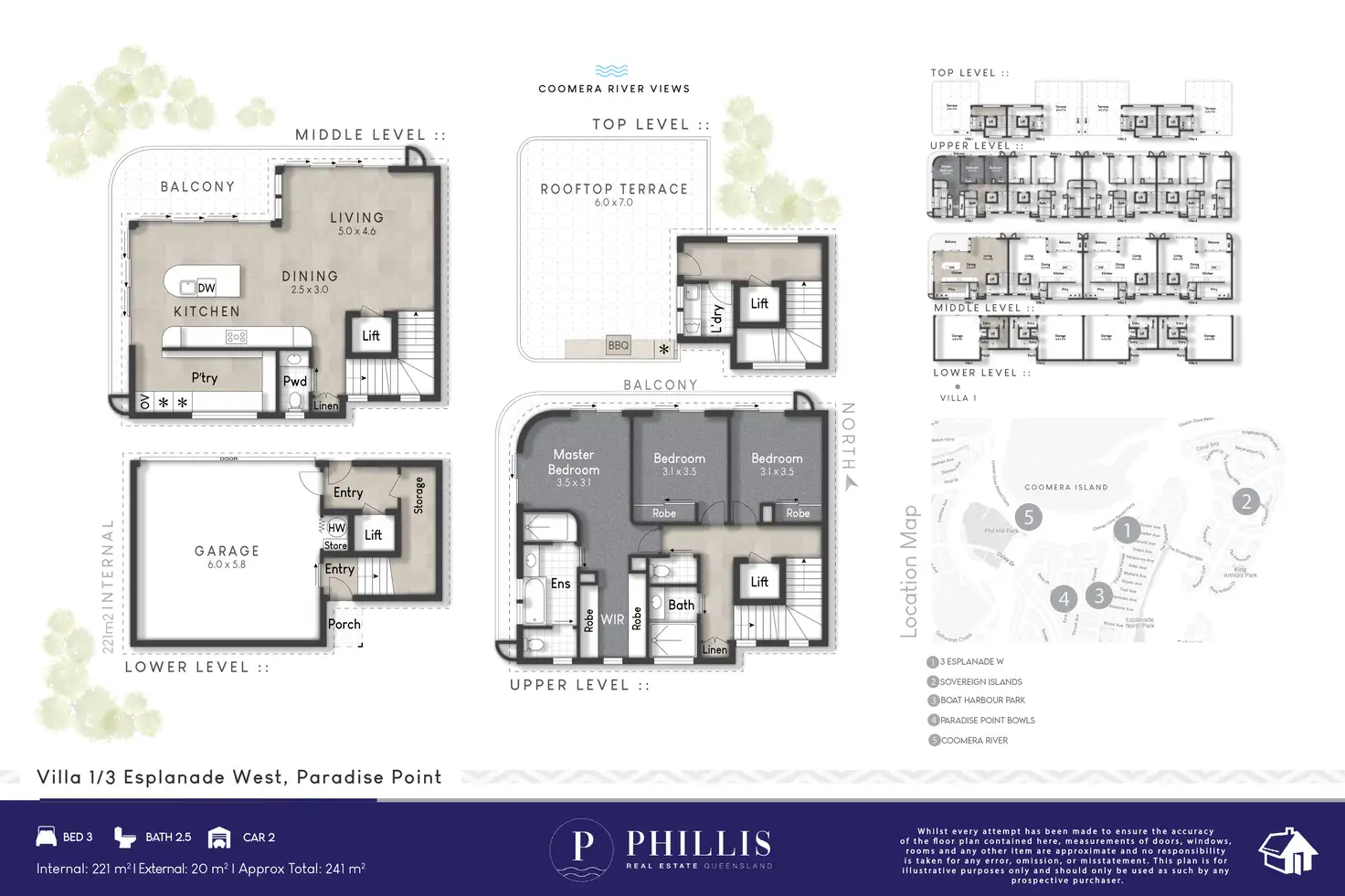 Floorplan of Homely villa listing, Villa 1 3 Esplanade West, Paradise Point QLD 4216