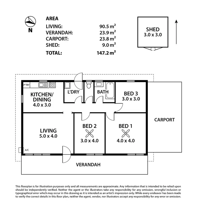 Floorplan of Homely house listing, 3 Rosella Court, Murray Bridge SA 5253